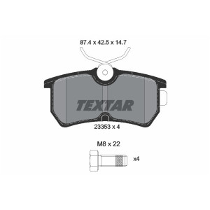 TEXTAR 2335301 Plaquettes de frein arrière pour Ford Fiesta Focus