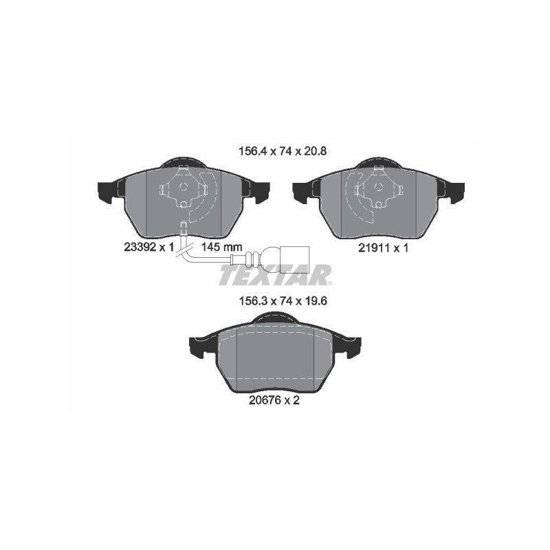 TEXTAR 2339201 Plaquettes de frein Avant pour