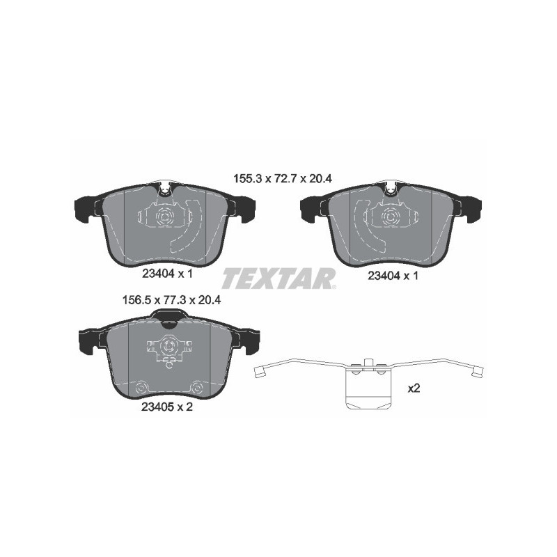 TEXTAR 2340404 Brzdové destičky přední pro 9-3 Vectra BLS Signum