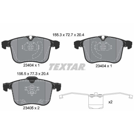 TEXTAR 2340404 Pastillas de freno delantero para 9-3 Vectra BLS Signum