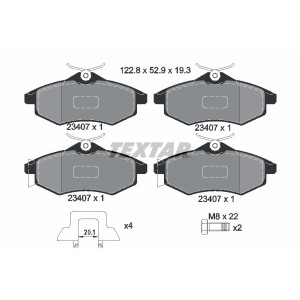 TEXTAR 2340702 Klocki hamulcowe przód dla Citroen C3 C2