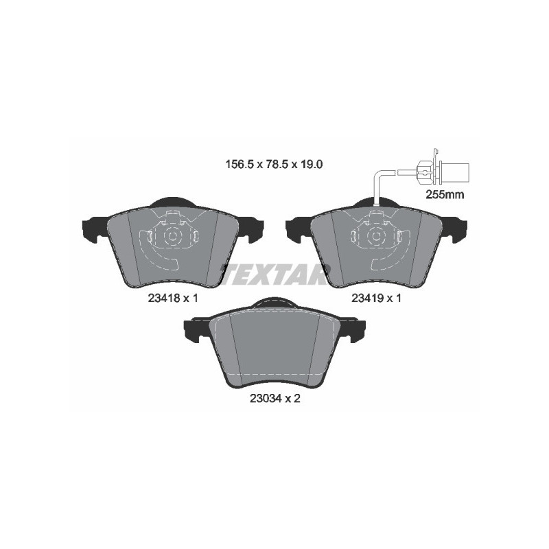 TEXTAR 2341801 Plaquettes de frein Avant pour