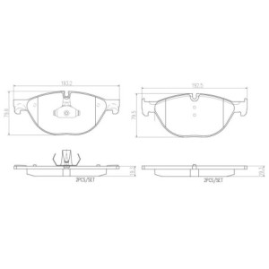 BREMBO P06076N Plaquettes de frein avant pour
