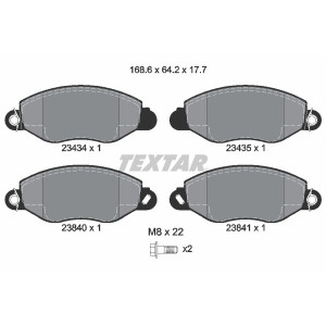 TEXTAR 2343401 Pastillas de freno delantero para Ford Transit