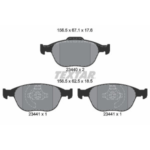 TEXTAR 2344004 Bremsbeläge Vorne für Ford Transit Focus