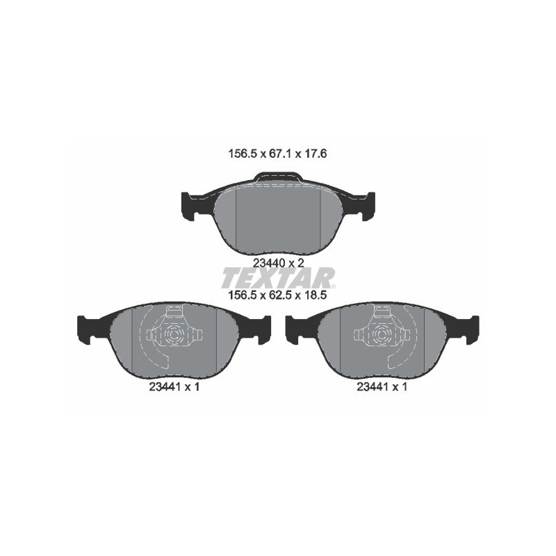 TEXTAR 2344004 Plaquettes de frein Avant pour