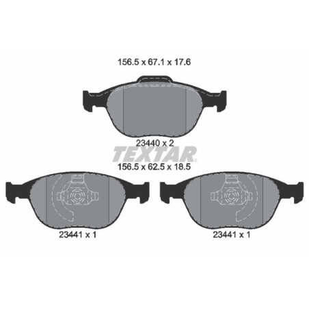 TEXTAR 2344004 Brake Pads Set Front for Ford Transit Focus