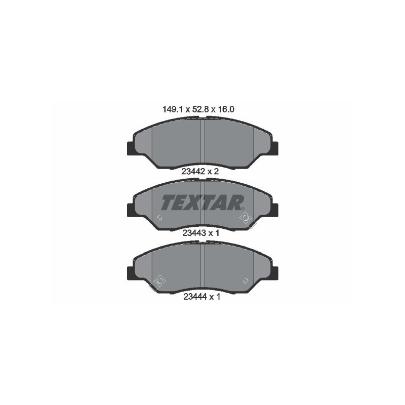 TEXTAR 2344201 Brake Pads Set Front for