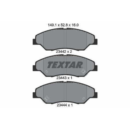 TEXTAR 2344201 Plaquettes de frein Avant pour