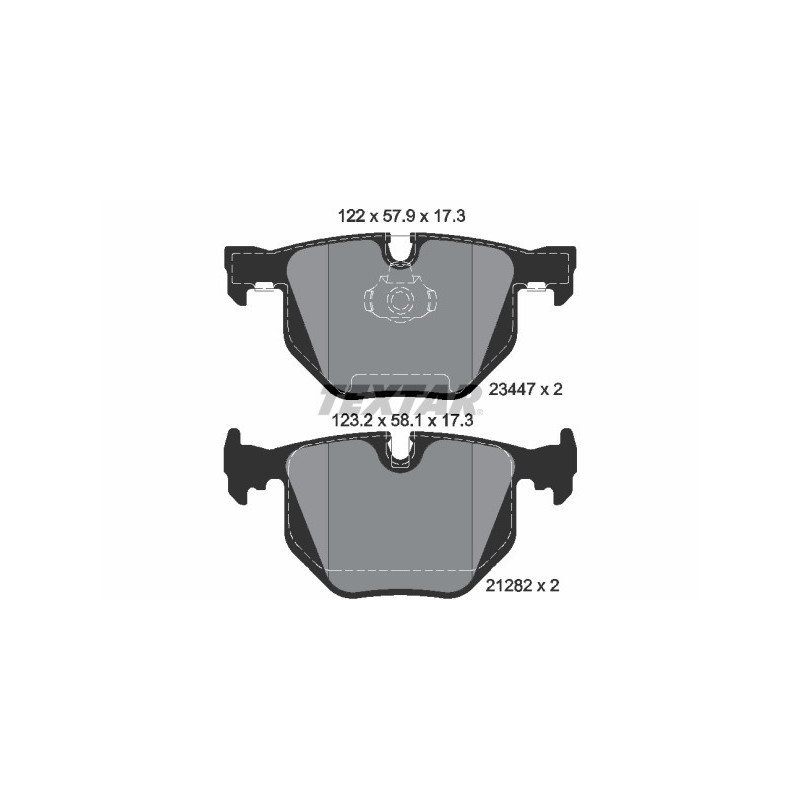 TEXTAR 2344702 Pastiglie freno posteriore per BMW 7