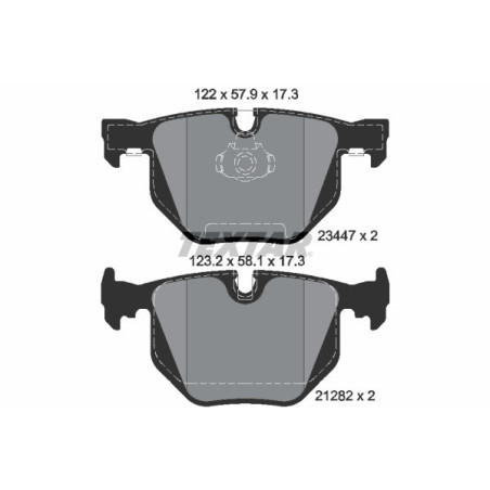 TEXTAR 2344702 Brake Pads Set Rear for BMW 7
