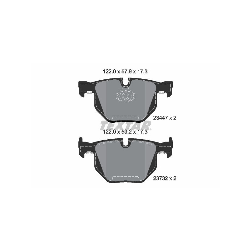 TEXTAR 2344704 Brake Pads Set Rear for BMW X5 X6
