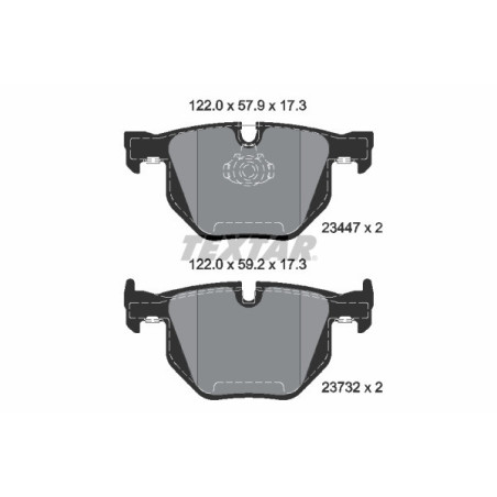 TEXTAR 2344704 Pastiglie freno posteriore per BMW X5 X6