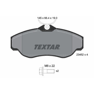 TEXTAR 2345201 Pastillas de freno delantero para Land Rover Range Rover Discovery
