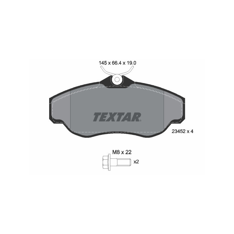 TEXTAR 2345201 Brzdové destičky přední pro Land Rover Range Rover Discovery