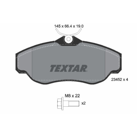 TEXTAR 2345201 Pastiglie freno anteriore per Land Rover Range Rover Discovery