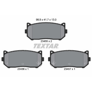 TEXTAR 2345501 Bremsbeläge Hinten für