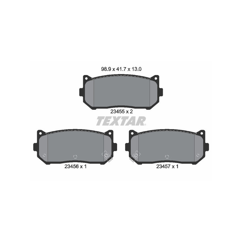 TEXTAR 2345501 Plaquettes de frein arrière pour Shuma Carens Clarus Cerato SEPHIA