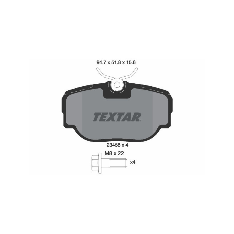 TEXTAR 2345801 Bremsbeläge Hinten für Land Rover Range Rover Discovery