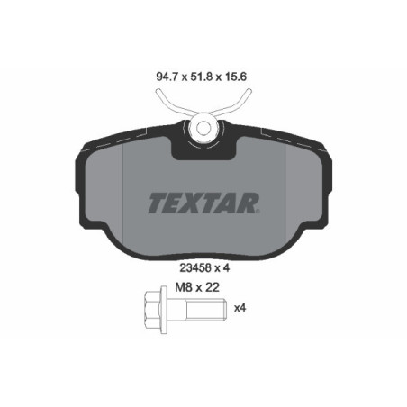 TEXTAR 2345801 Brake Pads Set Rear for Land Rover Range Rover Discovery
