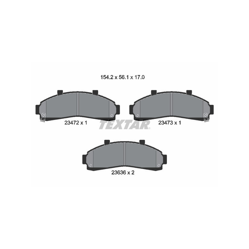 TEXTAR 2347201 Brake Pads Set Front for