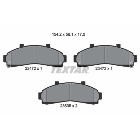 TEXTAR 2347201 Brake Pads Set Front for Explorer B-Series Ranger