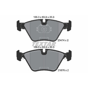 TEXTAR 2347402 Brake Pads Set Front for 3 Z3 Z4 5 MF3
