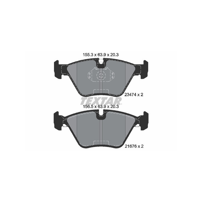 TEXTAR 2347402 Plaquettes de frein avant pour 3 Z3 Z4 5 MF3