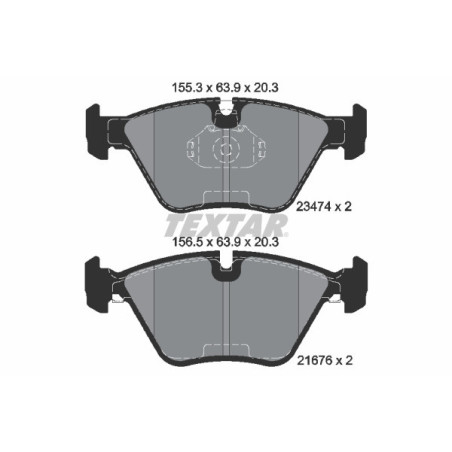 TEXTAR 2347402 Brake Pads Set Front for 3 Z3 Z4 5 MF3