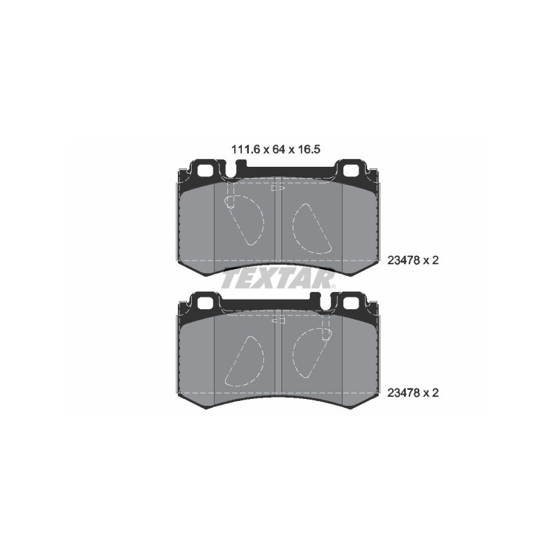 TEXTAR 2347801 Pastillas de freno trasero para Mercedes S SL SLR E CLS
