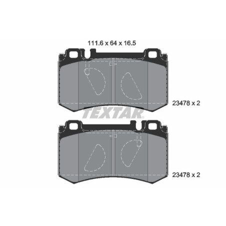 TEXTAR 2347801 Brake Pads Set Rear for