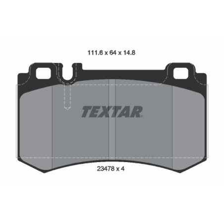 TEXTAR 2347802 Brzdové platničky zadný pre Mercedes S CLK SL