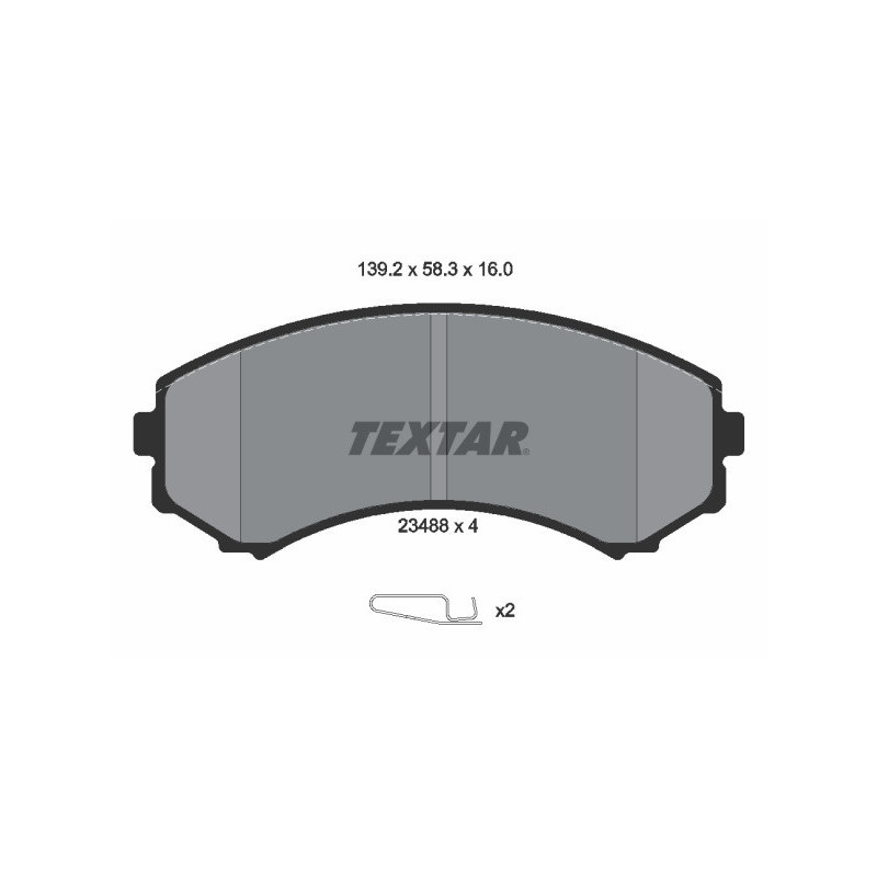 TEXTAR 2348801 Klocki hamulcowe Przód dla