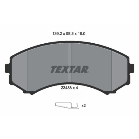 TEXTAR 2348801 Klocki hamulcowe przód dla PAJERO Grandis Eclipse Bongo E-serie