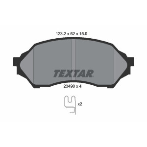 TEXTAR 2349002 Brzdové platničky predný pre Mazda 323