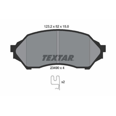 TEXTAR 2349002 Brake Pads Set Front for Mazda 323