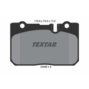 TEXTAR 2349901 Pastillas de freno delantero para LS Century