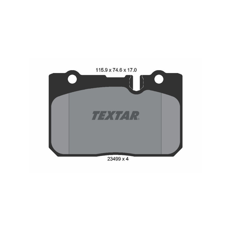 TEXTAR 2349901 Brzdové platničky predný pre LS Century