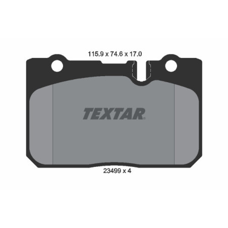 TEXTAR 2349901 Brzdové platničky predný pre LS Century