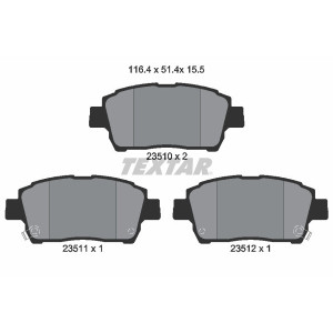 TEXTAR 2351002 Brake Pads Set Front for