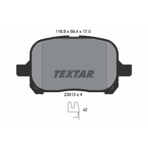 TEXTAR 2351302 Klocki hamulcowe przód dla Camry Previa Harrier Solara ES Avalon RX