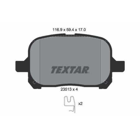 TEXTAR 2351302 Pastiglie freno anteriore per Camry Previa Harrier Solara ES Avalon RX