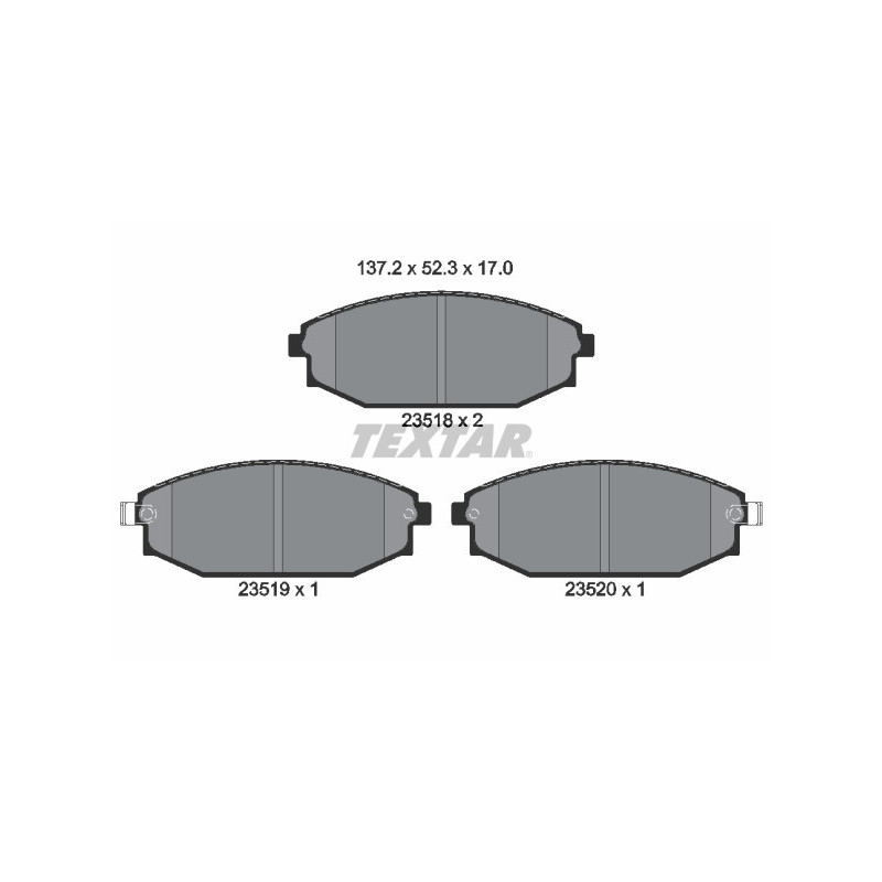 TEXTAR 2351801 Brake Pads Set Front for Galloper