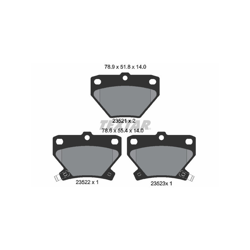 TEXTAR 2352101 Pastiglie freno posteriore per Corolla Yaris Matrix Prius Celica