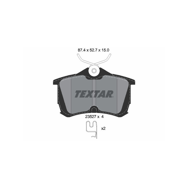 TEXTAR 2352701 Bremsbeläge Hinten für