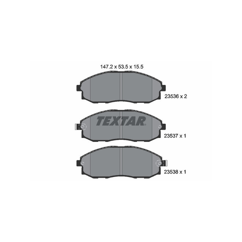 TEXTAR 2353601 Bremsbeläge Vorne für H-1 Porter H100