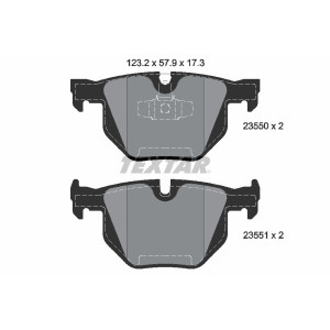 TEXTAR 2355001 Pastillas de freno trasero para BMW 3 X1