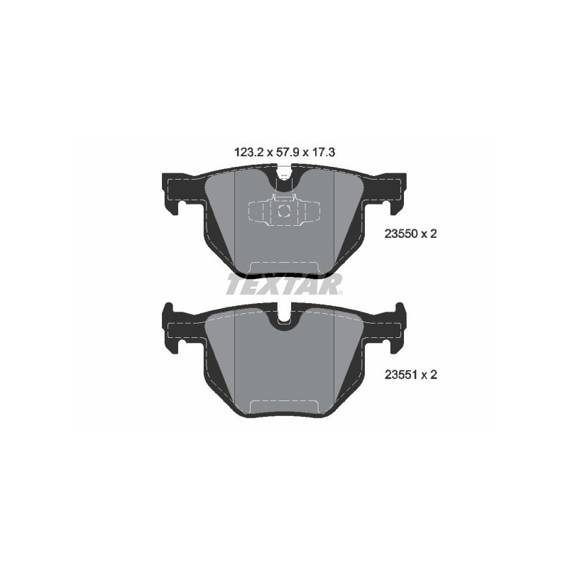TEXTAR 2355001 Brake Pads Set Rear for