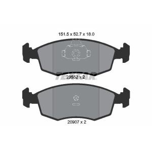 TEXTAR 2355202 Brzdové platničky predný pre Palio Strada Linea Punto Siena