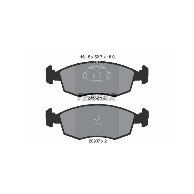 TEXTAR 2355202 Plaquettes de frein avant pour Palio Strada Linea Punto Siena